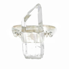 ROUGH QUARTZ SWIVEL RING - sterling silver by tiger frame jewellery