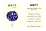IOLITE CRYSTAL PULL THROUGH EARRINGS - GOLD