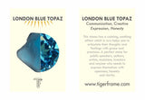 TEARDROP SWIVEL RING - LONDON BLUE TOPAZ - SILVER