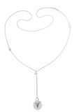 AURORA PENDULUM NECKLACE QUARTZ - LONG - SILVER