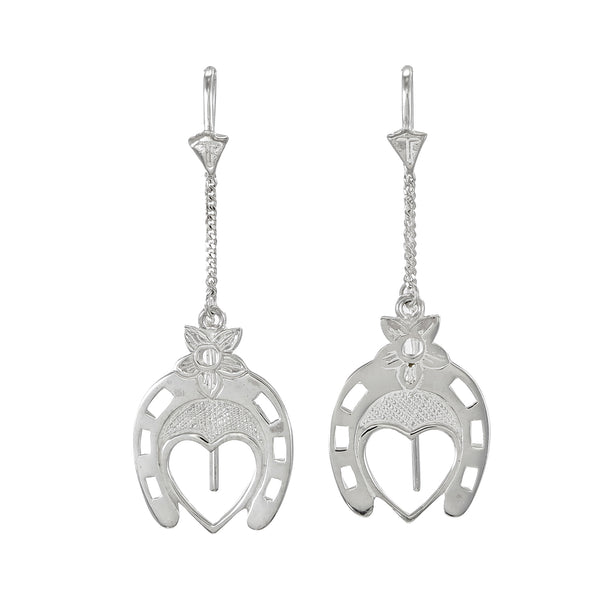 LUCKY LOVE PULL THROUGH EARRINGS - SILVER