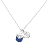 MINI DECO DAISY - NECKLACE - LAPIS LAZULI - SILVER