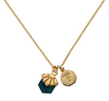 MINI DECO DAISY - NECKLACE - MALACHITE - GOLD