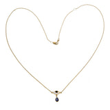 BEJEWELLED EYE NECKLACE IOLITE - GOLD