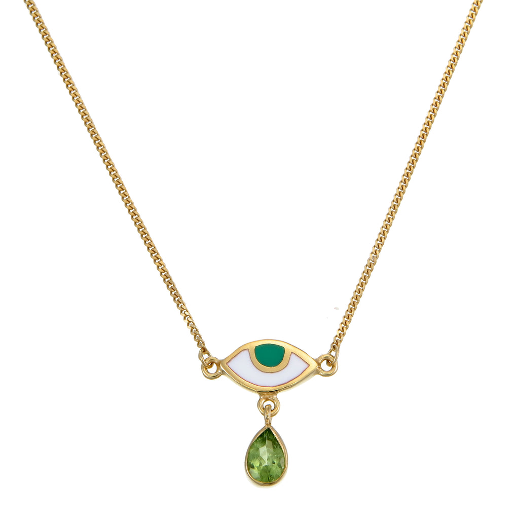 Green hotsell peridot necklace