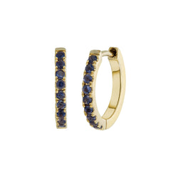 MINI HALO HOOPS - IOLITE - GOLD PLATED - PAIR