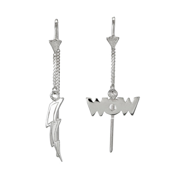 MINI WOW PULL THROUGH EARRINGS - SILVER