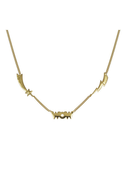 MINI WOW NECKLACE - gold plate on Sterling silver by tiger frame jewellery