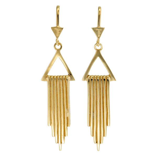 NIGHTFALL PULL THROUGH EARRINGS - GOLD plate on sterling silver by tiger frame jewellery
