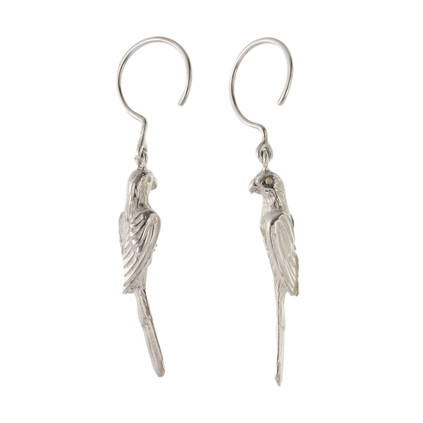 PARROT HOOK EARRINGS - sterling silver by tiger frame jewellery