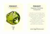 PERIDOT CRYSTAL PULL THROUGH EARRINGS - SILVER