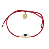 EYE PROTECTION BRACELET - RED - GOLD plated sterling silver by tiger frame jewellery