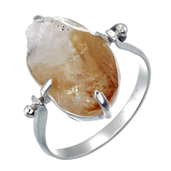 CITRINE SWIVEL RING - sterling silver by tiger frame jewellery