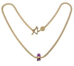 ROUGH GEM NECKLACE - AMETHYST - GOLD