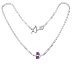 ROUGH GEM NECKLACE - AMETHYST - SILVER