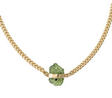 ROUGH GEM NECKLACE - PERIDOT - GOLD