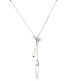 SMALL CRYSTAL NECKLACE - QUARTZ CRYSTAL - SILVER