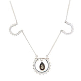 SUNRISE NECKLACE SMOKY QUARTZ - SILVER