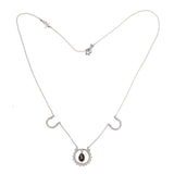 SUNRISE NECKLACE SMOKY QUARTZ - SILVER