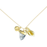 SUPERPOWER CHARM NECKLACE - CITRINE & IOLITE - gold plate on STERLING silver by tiger frame jewellery