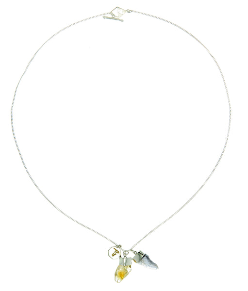 SUPERPOWER CHARM NECKLACE - CITRINE & IOLITE - STERLING silver by tiger frame jewellery