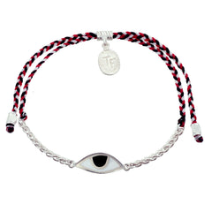 CHAIN & CORD EYE PROTECTION BRACELET - TRIDATU - SILVER