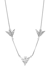 flying birds sterling silver necklace by tiger frame jewellery