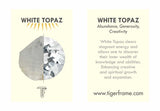 TEARDROP TASSEL EARRINGS - WHITE TOPAZ - SILVER