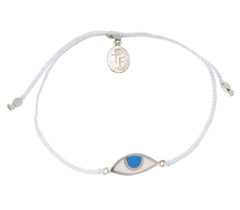 EYE PROTECTION BRACELET - WHITE - STERLING silver by tiger frame jewellery