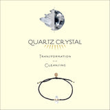 QUARTZ CRYSTAL BRACELET - BLACK - sterling silver by tiger frame jewellery
