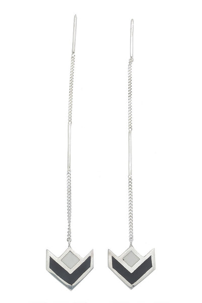 VICTORY PULL THROUGHS EARRINGS - Sterling silver by tiger frame jewellery